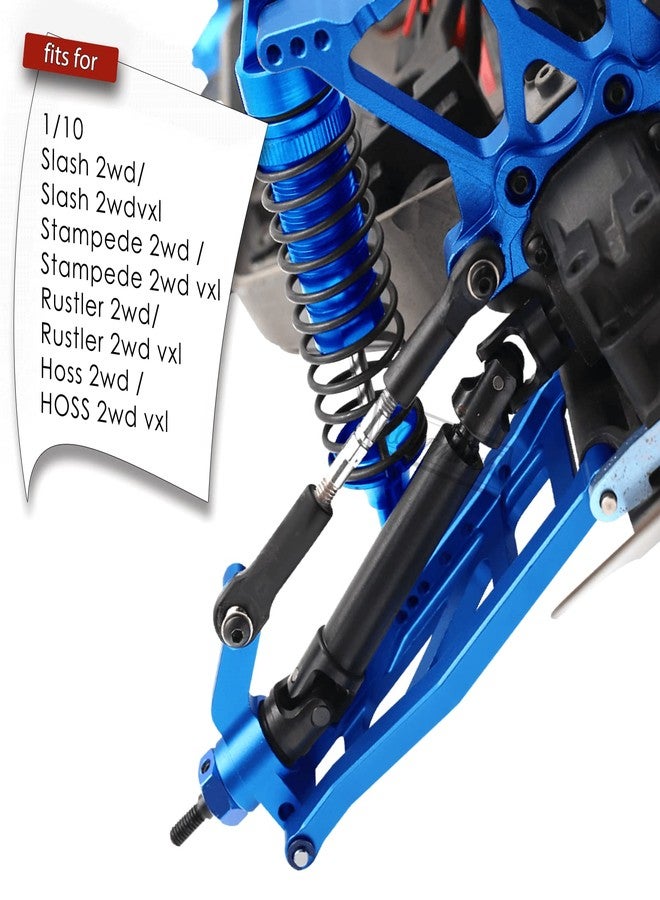 قطع غيار Rcarmumb المُحسّنة لسيارات Stampede VXL 2WD، وRustler VXL 2WD، وSlash VXL 2WD، وHoss VXL 2WD بمقياس 1/10، عمود إدارة خلفي من الفولاذ المقاوم للصدأ، محاور أمامية CVD، عمود إدارة رقم 45 مع رأس سداسي، أسود - Image 2